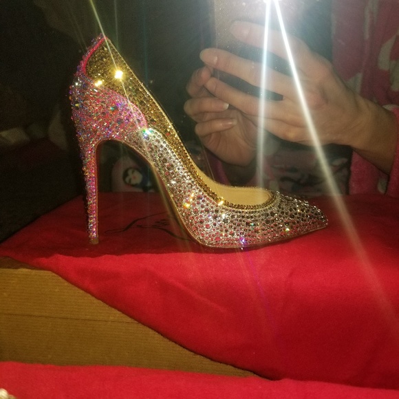 Christian Louboutin Shoes - Christian louboutin tucsik Swarovski strass heels